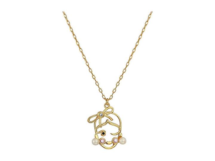Kate Spade New York Celestial Charm Virgo Pendant Necklace (clear/gold) Necklace