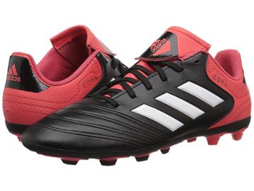 Adidas Kids Copa 18.4 Fg (little Kid/big Kid) (black/white/real Coral) Kids Shoes