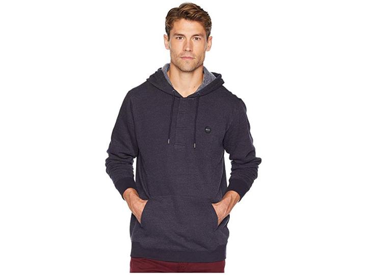 Rvca Lupo Pullover Hoodie (new Navy) Men's Sweatshirt