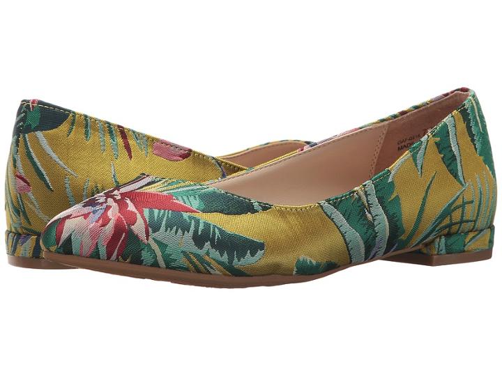 Chinese Laundry Gavin Flat (yellow Lotus Print) Women's Shoes