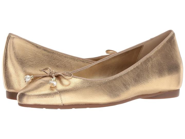 Michael Michael Kors Gia Ballet (pale Gold) Women's Shoes