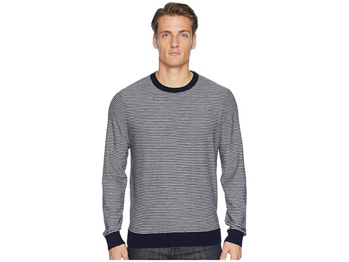 Vince Striped Crew (coastal/white) Men's Sweater
