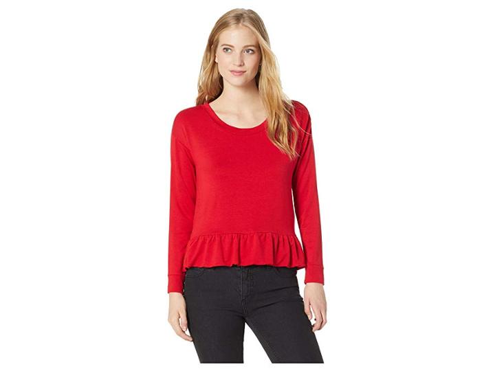 Bb Dakota Got It Going On Knit Top (bright Red) Women's Clothing