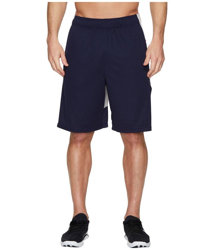 Under Armour Ua Select 9 Shorts (midnight Navy/ghost Gray/metallic Victory Gold) Men's Shorts