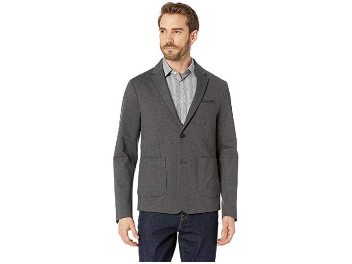 Kenneth Cole New York Comfort Knit Blazer (charcoal Heather) Men's Jacket