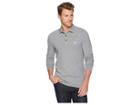 Boss Hugo Boss Long Sleeve Polo With Logo Patch (grey) Men's Long Sleeve Pullover