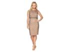 Adrianna Papell Petite Fully Beaded Cap Sleeve Cocktail Dress (lead Nude) Women's Dress