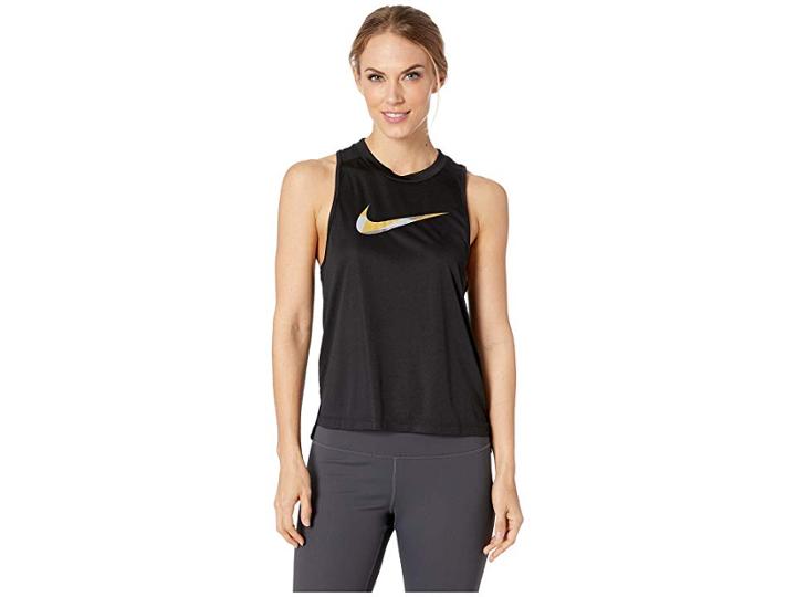 Nike Miler Tank Top Metallic (black) Women's Clothing