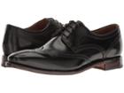 Johnston & Murphy Collins Wingtip (black Burnished European Calfskin) Men's Lace Up Wing Tip Shoes