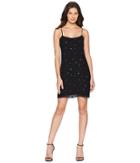 Juicy Couture Soft Woven Floral Sequined Slip Dress (pitch Black) Women's Dress