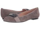 French Sole Chop Flat (grey Suede) Women's Shoes