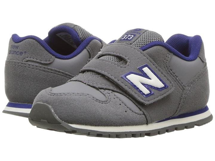 New Balance Kids Kv373v1 (infant/toddler) (grey/navy) Boys Shoes