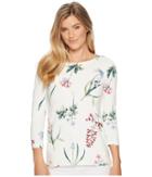 Joules Harbour Printed Jersey Top (cream Botanicals) Women's Clothing