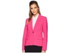 Calvin Klein Woven Button Front Jacket (hibiscus) Women's Coat