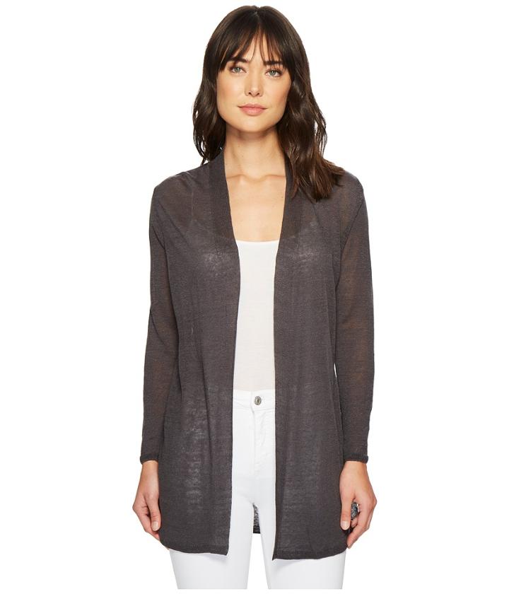Nic+zoe Long Back Of The Chair Cardy (ink) Women's Sweater