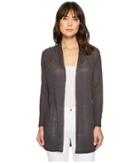 Nic+zoe Long Back Of The Chair Cardy (ink) Women's Sweater
