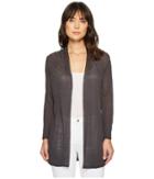 Nic+zoe Long Back Of The Chair Cardy (ink) Women's Sweater