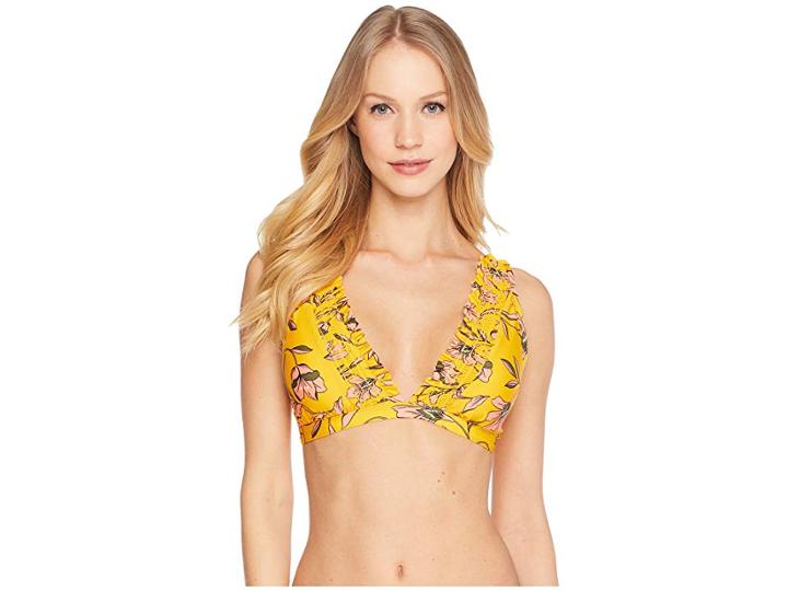 Splendid Golden Girlie Halter Bra Top (butterscotch) Women's Swimwear