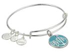Alex And Ani Color Infusion Words Are Powerful Dive In Bangle (shiny Silver) Bracelet