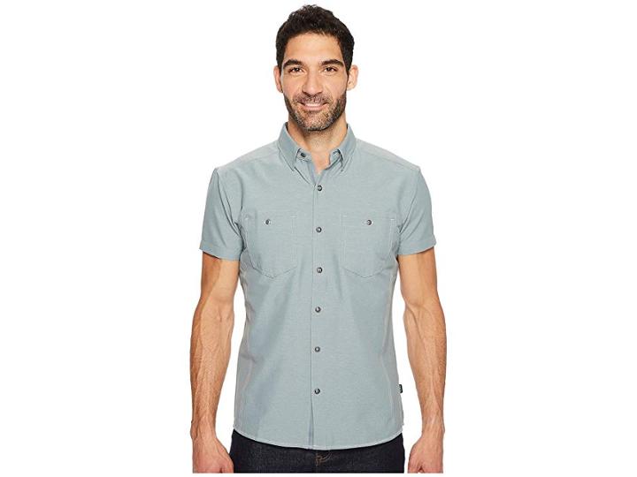 Kuhl Reklaimr Short Sleeve Shirt (metal Green) Men's Short Sleeve Button Up