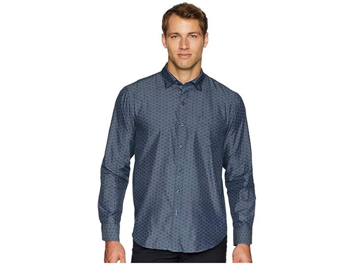 Tommy Bahama Rio Del Geo Shirt (ocean Deep) Men's Long Sleeve Button Up