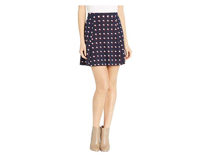 Bcbgeneration Fit And Flare Knit Skirt (navy/multi) Women's Skirt