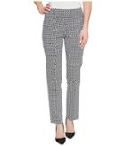 Krazy Larry Pull-on Ankle Pants (white Chain Print) Women's Dress Pants