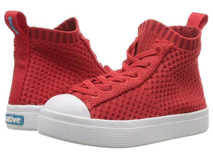 Native Kids Shoes Jefferson 2.0 High Lite (toddler/little Kid) (torch Red/shell White) Kids Shoes