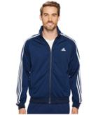 Adidas Essentials 3s Tricot Track Jacket (collegiate Navy/white) Men's Coat