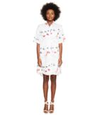 Jeremy Scott Doll Face Collared Dress (white Face Print) Women's Dress