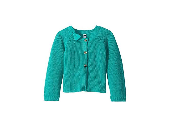 Janie And Jack Bow Knit Cardigan (toddler/little Kids/big Kids) (green) Girl's Sweater