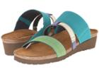 Naot Brenda (turquoise Gore/green Fabric/black/white Gore/sky Leather) Women's Sandals