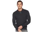 Perry Ellis Texture Pattern Shawl Pullover Sweater (charcoal Heather) Men's Sweater