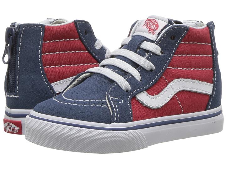 Vans Kids Sk8-hi Zip (toddler) ((tri Pop) Indigo/rococco Red) Boys Shoes