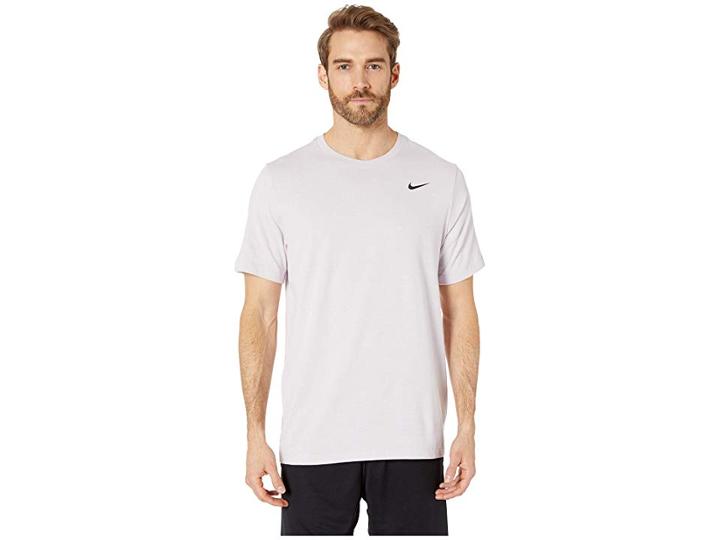 Nike Dry Tee Dri-fittm Cotton Crew Solid (pink Foam/pale Pink/black) Men's T Shirt