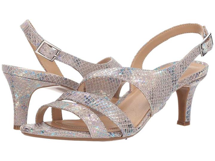 Naturalizer Taimi (silver Irridescent Snake Leather) High Heels