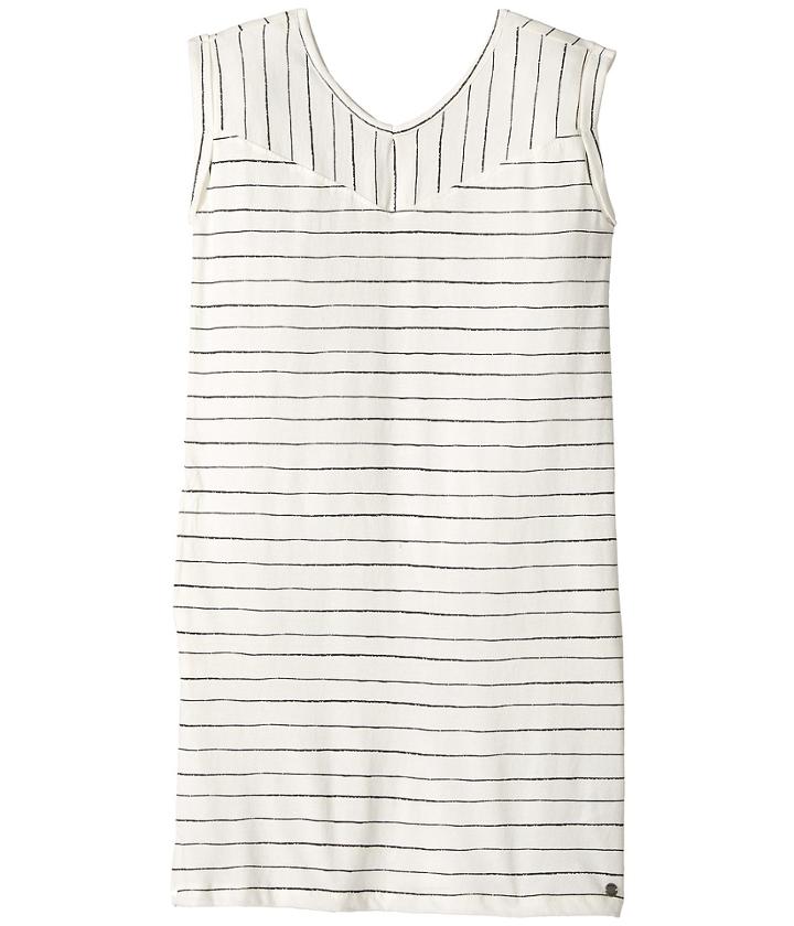 Roxy Kids Crazy Little Thing Tank Dress (big Kids) (marshmallow Pencil Stripe) Girl's Sleeveless