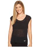 Nike Breathe Cool Short Sleeve Running Top (black) Women's Clothing