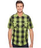 Woolrich Zephyr Ridge Space Dye Shirt (leaf Green) Men's Short Sleeve Button Up