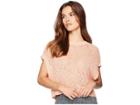 Jack By Bb Dakota Nadia Back Lace-up Sweater (coral Pink) Women's Sweater