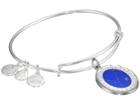 Alex And Ani Celestial Wheels Pisces Constellation Bangle (shiny Silver) Bracelet