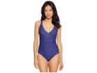 Tyr Mantra V-neck Controlfit (blue) Women's Swimsuits One Piece