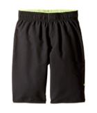 Speedo Kids Marina Volley Shorts (little Kids/big Kids) (black/lime) Boy's Swimwear