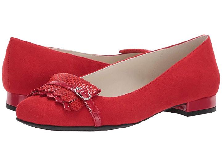 Anne Klein Ulanee Flat (red) Women's Flat Shoes