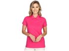 Nike Golf Victory Solid Polo (vivid Pink/white) Women's Short Sleeve Pullover