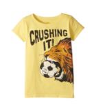 Life Is Good Kids Crushing It Soccer Crusher Tee (little Kids/big Kids) (happy Yellow) Girl's T Shirt