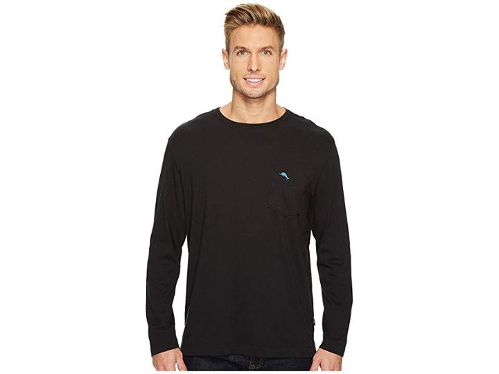 Tommy Bahama New Bali Skyline Long Sleeve Tee (black) Men's Clothing