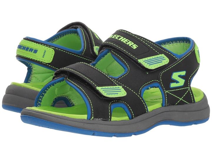 Skechers Kids Sun Spurt 97125l (little Kid/big Kid) (black/blue/lime) Boy's Shoes