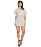 Lamade Via Mare Playsuit (black/natural Stripe) Women's Jumpsuit & Rompers One Piece