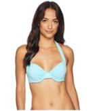 Tommy Bahama Pearl Underwire Halter Bikini Top (swimming Pool Blue) Women's Bra